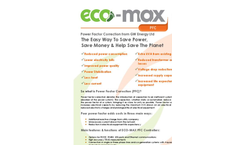ECO-MAX-Power - Model Standard PFC - Voltage Optimisers - Brochure