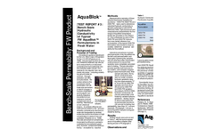 Test Report 3: Bench-Scale Hydraulic Conductivity of Typical FW AquaBlok Formulations in Fresh Water Brochure