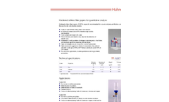Lab Filration - Hardened Ashless Filter Papers Brochure