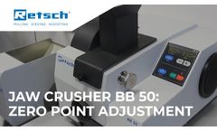 Jaw crusher BB 50: Zero Point Adjustment - Video