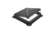 Model F900 KM - Ductile Iron Hinged Double Triangular Manhole Covers & Frames