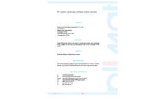 Plimat - Model PP - Quick Coupling Spring Check Valves Brochure