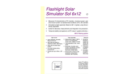 Model Sol 6x12 - Flashlight Solar Simulator - Brochure