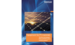 Equipment for PV Materials Brochure