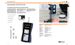 PCE-DFG N 500 Dynamometer - Data Sheet