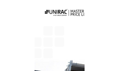 Unirac Incorporated Master Price List Brochure