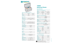 Model T200A - Single Phase Relay Tester - Datasheet