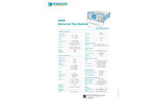 Ponovo - Model S40A - Universal Test System - Datasheet