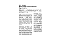 Model K4VN(X) - 4” Submersible, Enclosed Impeller Pump- Brochure