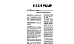 Model K3VN(X) - 3” Submersible, Enclosed Impeller Pump – Specifications