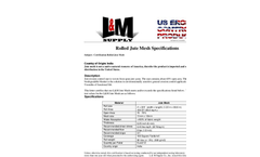 Rolled Jute Mesh - Specifications
