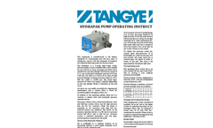 Tangye Hydrapak Operating Instructions Brochure