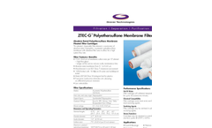 Z Tec - Poyethersulphone Membrane Cartridge Filters Datasheet