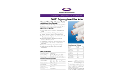 QMA - Polypropylene Filter Series Datasheet