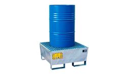 Sall - Model EKON 101 Z - Nestable Galvanized Steel Spill Pallets for Drums