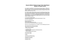 Koprulu Machine Products Catalog 2