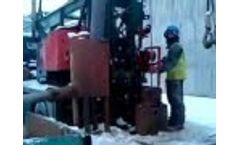 WaterWell drilling at winter in England 2010 - Video