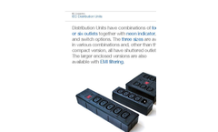 Bulgin Elektron - Model PXD200-PXD201 Series - 4 Outlets IEC Power Distribution Block Units Brochure