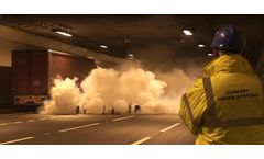 Smoke generator device for large scale external exercises and tunnel testing
