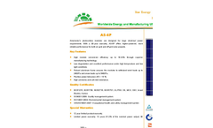 Model AS-6P (280-310W) 50mm TUV - Photovoltaic Solar Module Datasheet