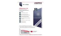 AXIpremium - Model X HC - 320 - 345 Wp - Monocrystalline Solar Module - Datasheet