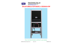 Solar Simulator Model SS30AAA-EM - TechSpec