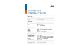 Model UT 9005 TX / UT 9012 TX - Underground Pipe Locating Device - Technical Datasheet