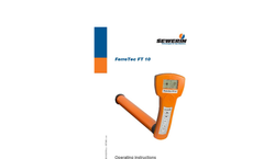FerroTec - Model FT 10 - Magnetometer for Locating Concealed Objects - Operating Instructions Manual