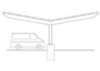 Polar - Model PRP-2T - Double Row Through Slope Solar Carport