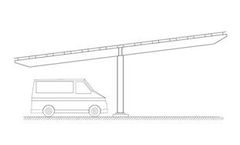 Polar - Model PRP-2M - Double Row Mono Slope Solar Carport