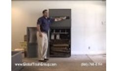 Global Trash Solutions Trash Compactor Cardboard Baler Video