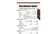 StockRoom Baler - V-4224 - Vertical Baler – 5 HP Brochure