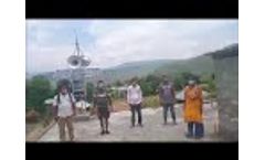 Testing the recently installed solar-powered flood warning system - Video