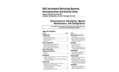 Communication and Control Unit Instruction Sheets- Brochure