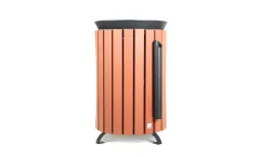 Canaan Site Furnishings - Model CAY-136 - Recycled Plastic Outdoor Trash Receptacle