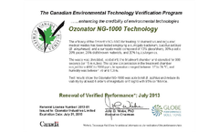 OZONATOR Industries ETV  Performance Verification 2016
