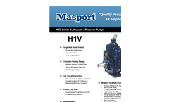 H1V - Vacuum / Pressure Pumps - Brochure
