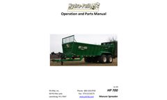 HP 700 Manure Spreader - Operation and Parts Manual