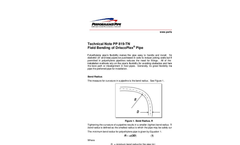 HDPE Pipe Bending Radius Datasheet