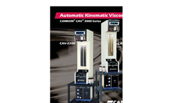 Cannon - Model CAV 4.1 - Single-Bath Benchtop Kinematic Viscometer - Brochure