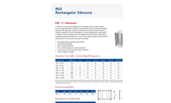 Acoustica - Model R02 - Rectangular Duct Mounted Splitter Silencers - Datasheet