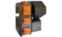 BIO - Model 15, 25, 40 kW Capability - Multifunctional Pellet Heating Boiler With Firewood Burning