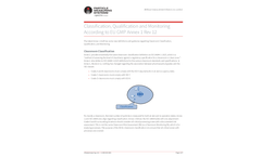 Classification, Qualification and Monitoring According to EU GMP Annex 1 Rev 12 - Applications Note