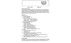 Automatic Diaphragm Valves Course Brochure