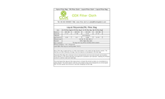 COX - Model NMO - Nylon Mesh Filter Bag Brochure