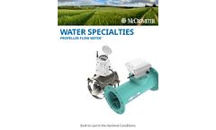 Water Specialties Flowmeter - Brochure