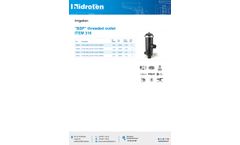 Hidroten - Model BSP 316 - Threaded Outlet Filter - Brochure