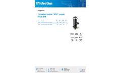Hidroten - Model BSP Super 318- Threaded Outlet Filter - Brochure