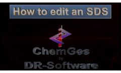 How to edit an SDS with ChemGes by DR-Software - Video