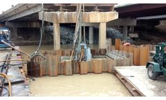 Dredging for bridge construction - Video